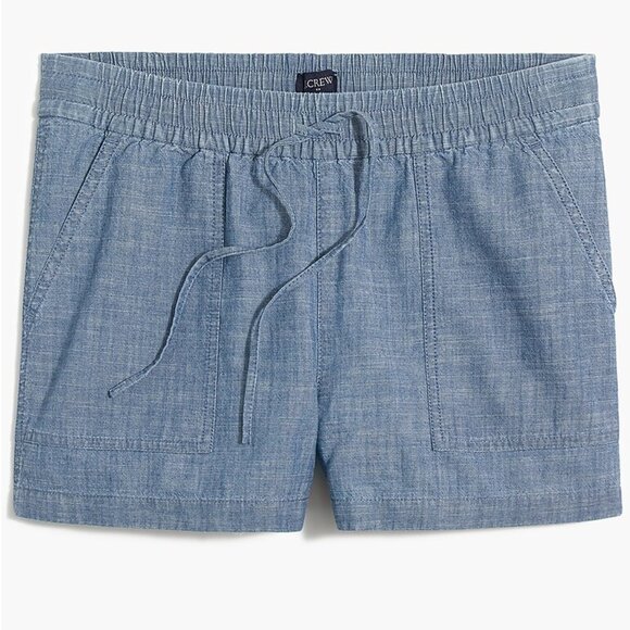J. Crew Women's Chambray Seaside Drawstring Shorts, Size Large (Two Pairs) - Picture 4 of 11